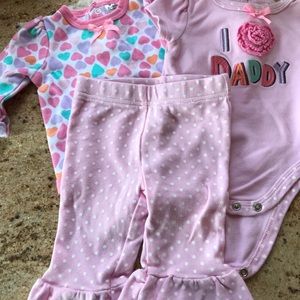 Baby girl bodysuits and pants